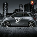 2 Sides Decals Wraps Body Stickers Graphics Vinyl Car Door Auto Styling Abarth Side Stripes Skirt Sticker For FIAT 500